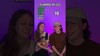 SHE OVERTHOUGHT IT... 20 Words or Less Word Association Game Challenge!