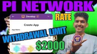 Pi network Withdrawal Limit ₹15000 | Create App & Connect Wallet | Pi new update | latest news today