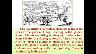 Std 10, English, picture description, garden, for final exam, krishnaacademy1976