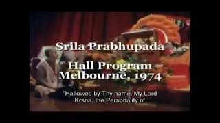 Srila Prabhupada Hall Program Melbourne, 1974