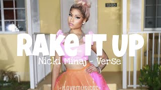 Nicki Minaj - Rake It Up [Verse - Lyrics]