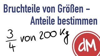 Bruchteile von Größen - Anteile berechnen (2/X)