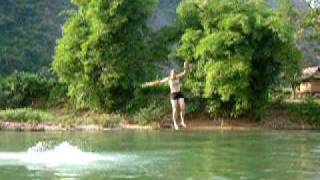 Vang Vieng tubing swing part 2