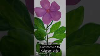 Catharanthus/सदाबहार flower painting.. #shorts #ytshorts #painting #youtube #flowers