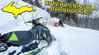 Powerline Boondocking UP Michigan - Alpha One & Skidoo Summit