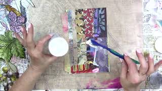 Painting with a toothbrush, weird wallpaper pieces, and transparent tissue paper!