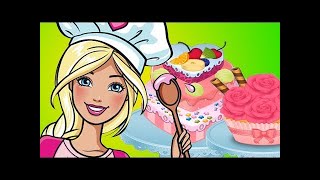 Play Doh BARBIE Pastry Chef Make, Bake & Decorate Cakes With the Kitchen Baking Oven