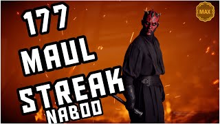 Star Wars battlefront 2 - 177 Darth maul max level killstreak/gameplay on (Naboo)