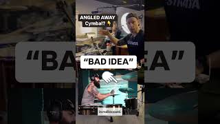 “BAD IDEA” - Angled Away Cymbals? Yes or no #drumlesson #drumergonomics