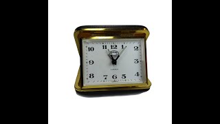 1974 German Folding  mechanical travel alarm clock DICKSON CONSTANT #AntiqueClocksDepot