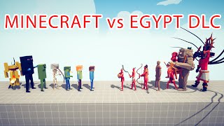 MINECRAFT TEAM vs EGYPT DLC TEAM - Totally Accurate Battle Simulator TABS