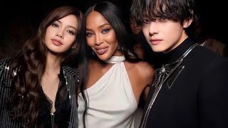 Lisa and BTS V attacking Naomi Campbell’s birthday party #lisa #blackpink #bts #btsv