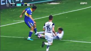 LIGA PROFESIONAL 2022 GIMNASIA VS BOCA PATADA TREMENDA A SANDEZ