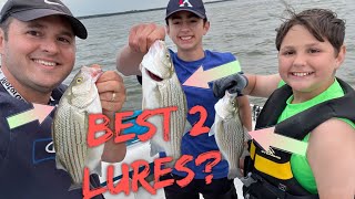 2 Best Fishing Lures for schooling Hybrids and White Bass