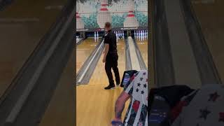 Bowling nasty messenger nearly kills 10 pin. #bowling #shorts #pba