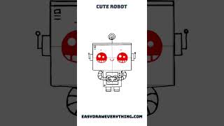 Cute robot drawing for beginners #easytodraw#drawingforbeginners