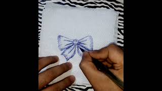 #Shorts | Dibujo realista con bolígrafo en servilleta |  Realistic drawing with pen on napkin