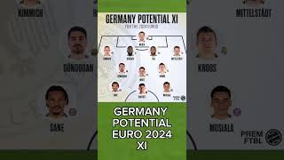 GERMANY POTENTIAL EURO XI#shorts #football