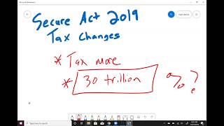 Secure Act Tax Changes