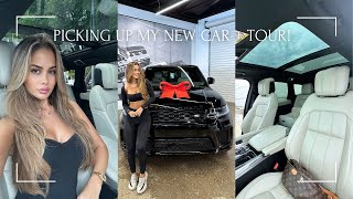 VLOG: PICKING UP MY NEW CAR + CAR TOUR! | Range Rover Sport