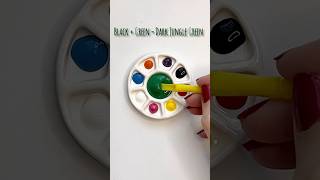 Acrylic Color Mixing Tutorial: Mixing Different Colours with Green #colormixing #art #colors