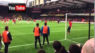 Alexis Sanchez Wonder Goal In Warm Up vs Watford