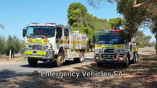 SA CFS Isuzu fire trucks at Penfield scrub fire 3: Virginia 44, Dalkeith 34P, & Para BW10 CAFS