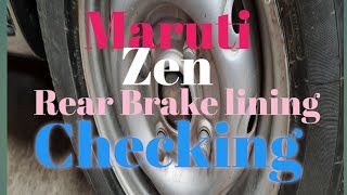 Maruti Zen Rear Brake Lining Checking #Technical Pinku Das #2021