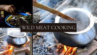 cooking and eating WILD meat | Villagestyle cooking and eating | Manipur village