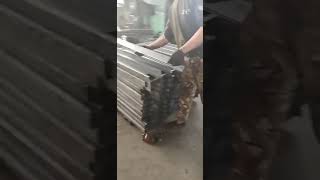 bending the forks of the hand pallet truck