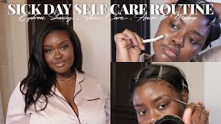 FULL AT HOME MAINTENANCE | FACE SHAVING + SKINCARE + HAIR + MAKEUP | Shanny Stephens