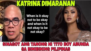 Katrina Dimaranan Sinagot Ang Tanong Ni Tito Boy Abunda Sa Binibining Pilipinas 2021