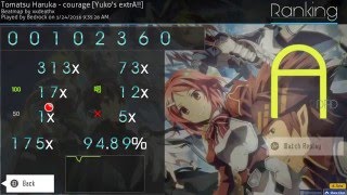 【osu!】 DT RELAX TRAINING #2 - courage (A, Yuko's extrA!!, 94.89%)