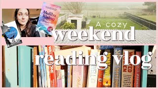 ~a cozy hail filled reading vlog~ reading a highly rated recommendation