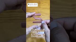 Origami Letter S #origami #dobradura #diy #papercraft #letter #letra #letters #alfabeto #alphabet