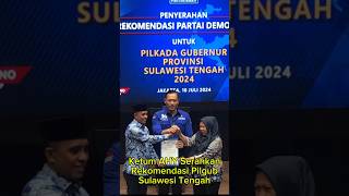 AHY serahkan rekomendasi untuk pasangan Anwar-Reny di pilgub Sulteng #demokrat #Gubernursulteng