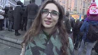 Митинг против войны в Украине в центре Дрездена. Залищак Владимир