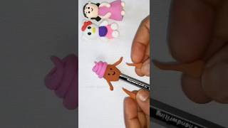 Diy Ice-Cream Pen/Pencil Topper #shorts#clayart#claycraftideas#claycrafts#pentopper @craftysapnaa