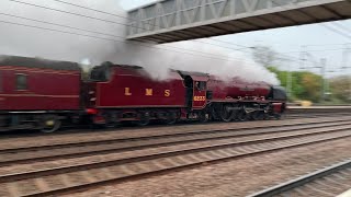 46233 Duchess of Sutherland passing Sandy - 18/12/21