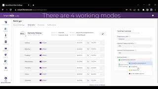 Working Mode Settings - Alma SmartClinic v2