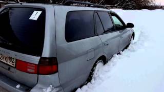 Mitsubishi Legnum EC1W 1.8 AT 4x4 in deep snow