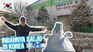 TURUN SALJU DI PEDESAAN -4°C DI KOREA ‼️ MAINAN SALJU ❄🥶 || TKI KOREA