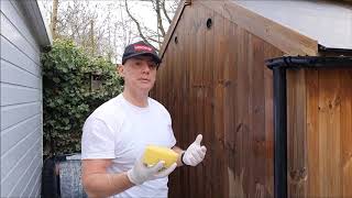 How to apply an exterior stain, preserver or treatment using sponge application