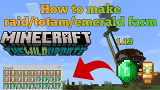 How to make raid farm,totam farm,emerald farm in Minecraft pocket edition/ bedrock 1.19