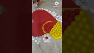 valentine day special rangoli#ytshorts#easy #rangoliart #rangoli#trending#shortsfeed