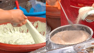 Hotteok(호떡) made by fastest Korean cook (can't see her hand!) / Korean street food