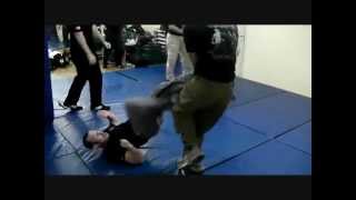 Krav Maga Training -  Instructors Team training on knife attack - Israel