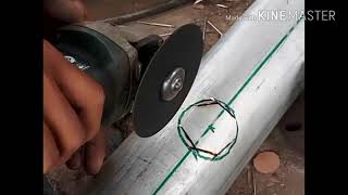 How To make hole in  pipe with hand grinder