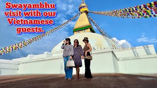 Swayambhu tour with our Vietnamese guests.