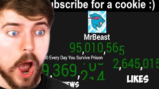 Just A Fun Subscriber Count Timelapse Of MrBeast And Of His Latest Video!